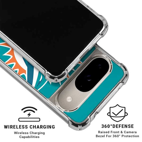 NFL Miami Dolphins Large Logo Google Pixel 10 Clear Case